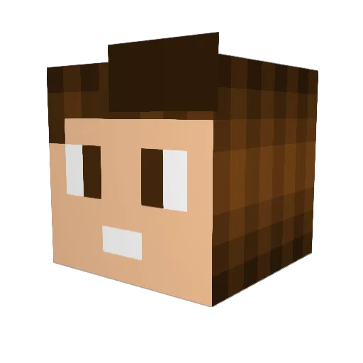 gewoonmens Minecraft avatar head, 3D render
