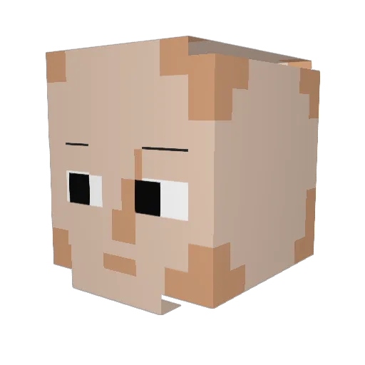 geyaslick Minecraft avatar head, 3D render