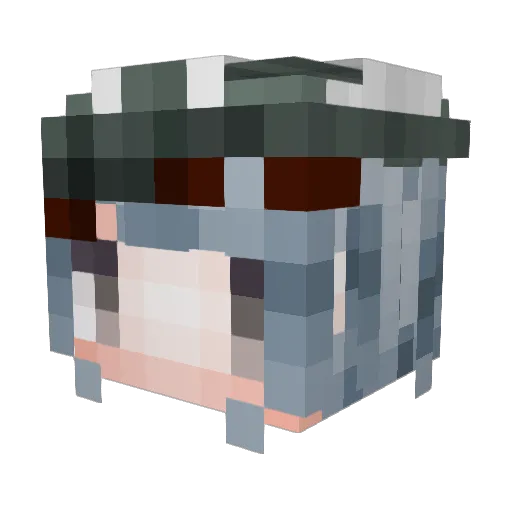 gf357 Minecraft avatar head, 3D render
