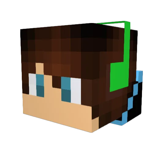 gfhdfd Minecraft avatar head, 3D render