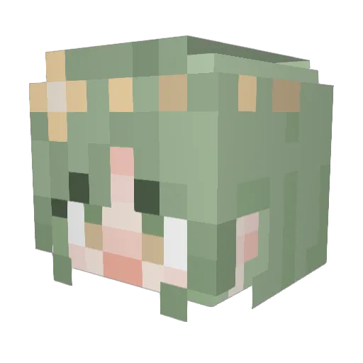 gfsgj Minecraft avatar head, 3D render