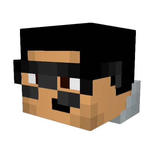gfunk32 Minecraft avatar head, 3D render