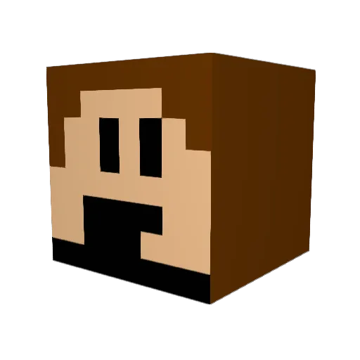 gg100 Minecraft avatar head, 3D render
