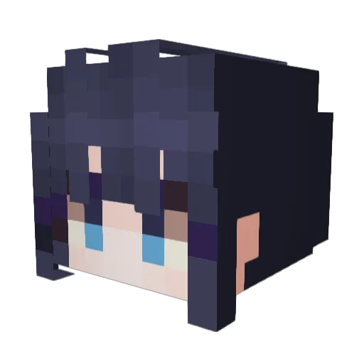 gg12g Minecraft avatar head, 3D render