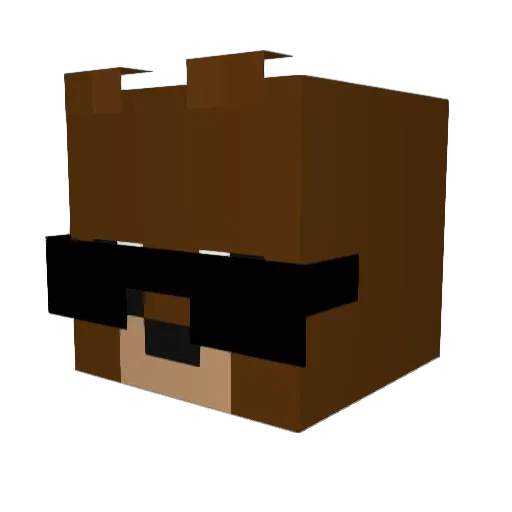 gg21300 Minecraft avatar head, 3D render