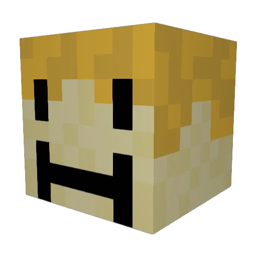 ggCutts Minecraft avatar head, 3D render