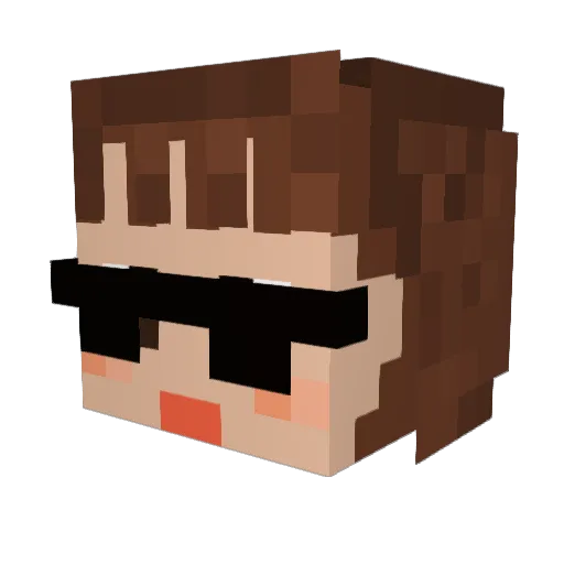 ggam_b0 Minecraft avatar head, 3D render