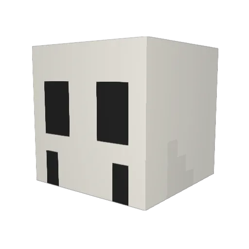 ggamming Minecraft avatar head, 3D render