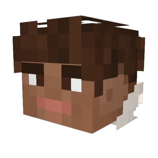 ggardass Minecraft avatar head, 3D render