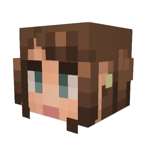 ggblete Minecraft avatar head, 3D render