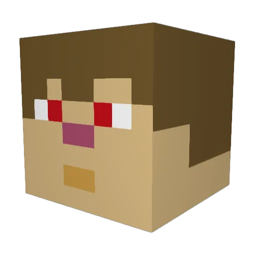 ggdanoman Minecraft avatar head, 3D render