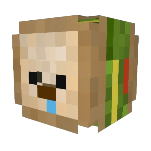 ggg_room Minecraft avatar head, 3D render
