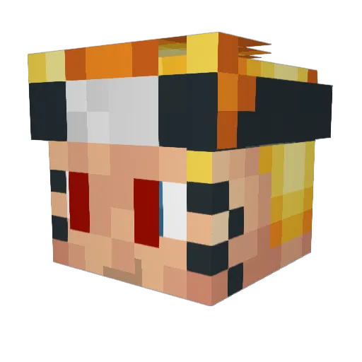 gghhjzz Minecraft avatar head, 3D render