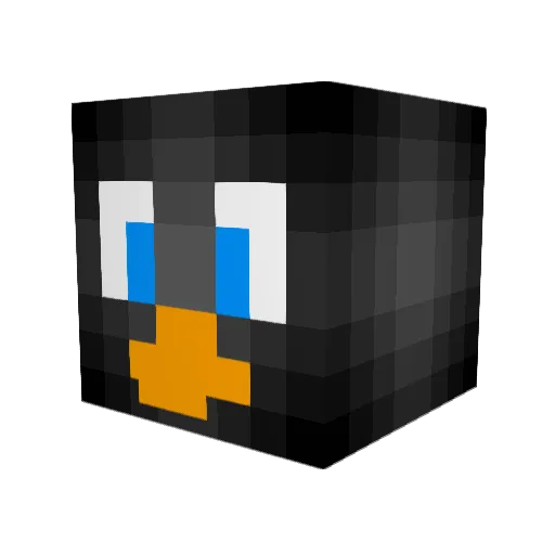 ggibson_ Minecraft avatar head, 3D render