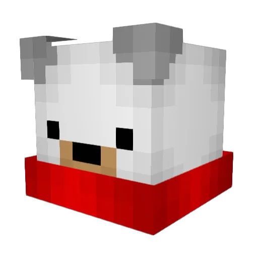 ggising Minecraft avatar head, 3D render