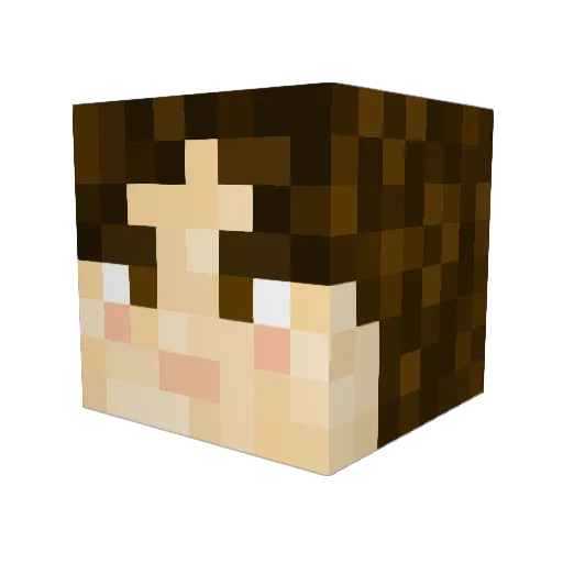 ggiuliiaa Minecraft avatar head, 3D render