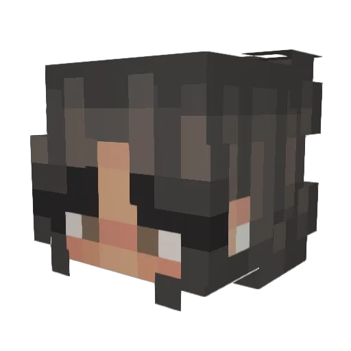 gglia Minecraft avatar head, 3D render