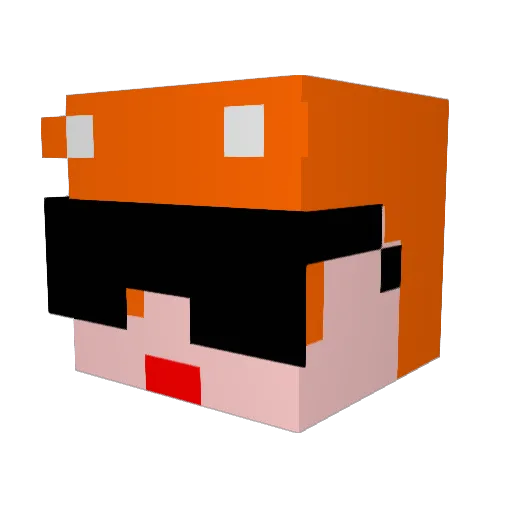 ggobongs Minecraft avatar head, 3D render