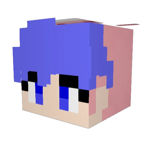 ggobongsu Minecraft avatar head, 3D render