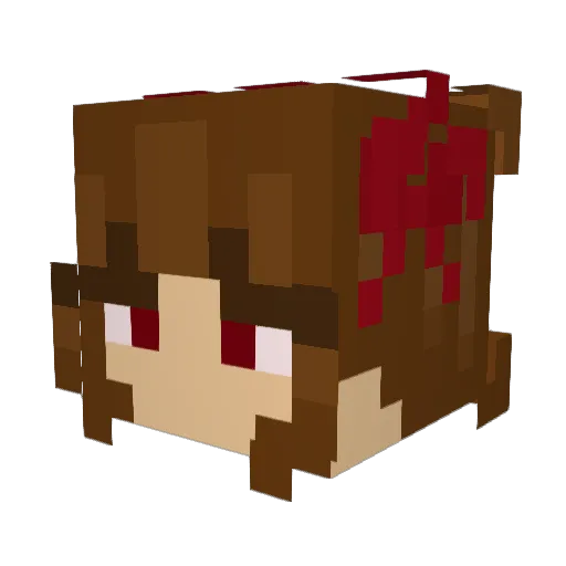 ggomiduke Minecraft avatar head, 3D render