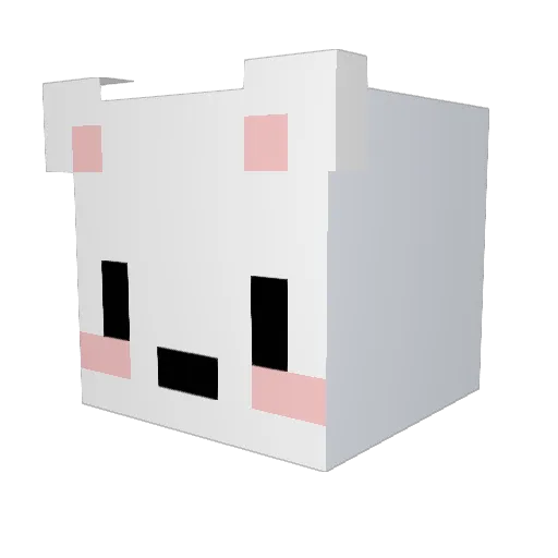 ggongnam Minecraft avatar head, 3D render