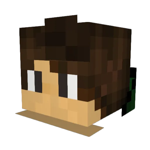 ggose Minecraft avatar head, 3D render