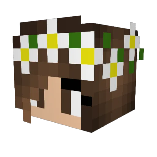 ggrassy Minecraft avatar head, 3D render