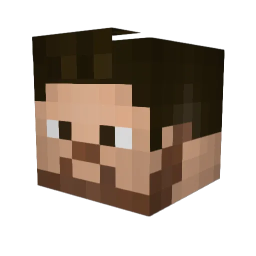 ggreb_4 Minecraft avatar head, 3D render