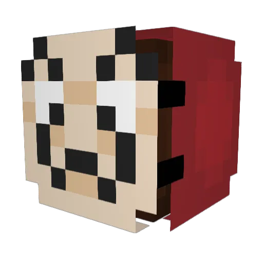ggthehero Minecraft avatar head, 3D render