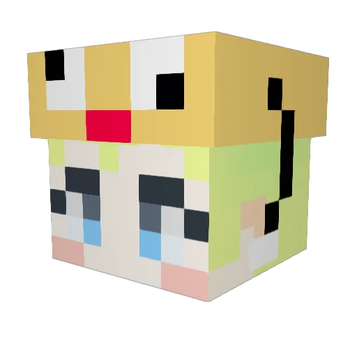 ggu14 Minecraft avatar head, 3D render