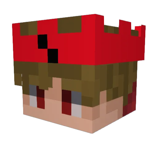 ggvjgg Minecraft avatar head, 3D render