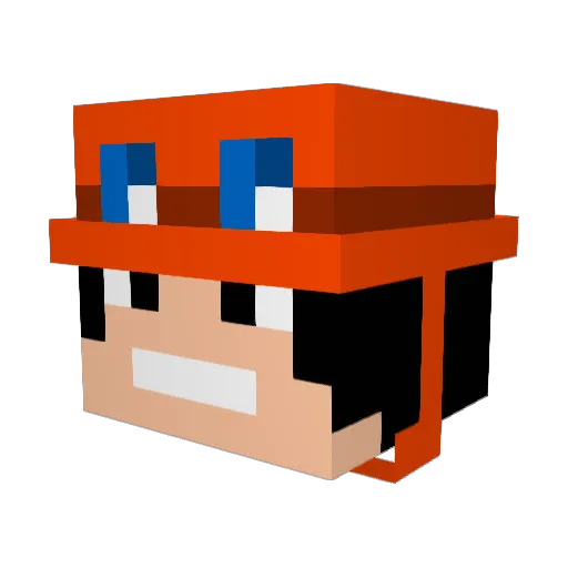 ggyayla Minecraft avatar head, 3D render