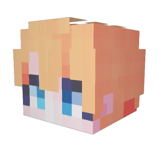 gh0330 Minecraft avatar head, 3D render