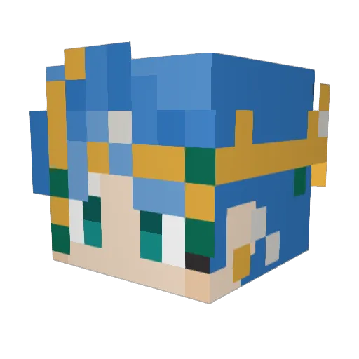 gh0st_blood Minecraft avatar head, 3D render