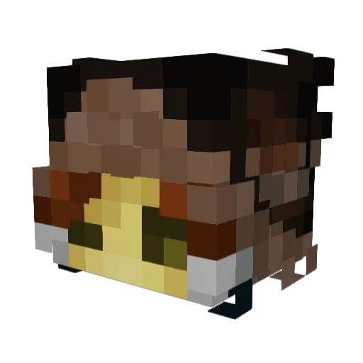 gh0stb1te Minecraft avatar head, 3D render