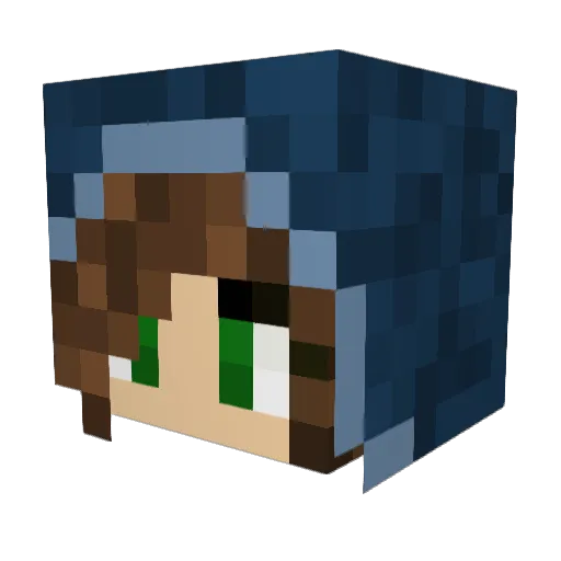 gh0stlym00n Minecraft avatar head, 3D render