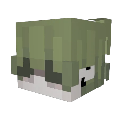 gh0stmiku Minecraft avatar head, 3D render