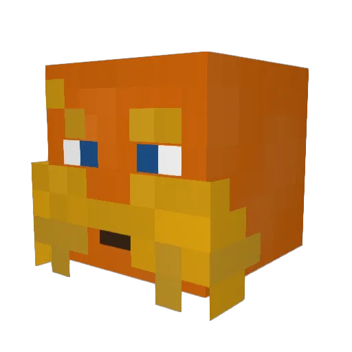 gh0stt_y Minecraft avatar head, 3D render
