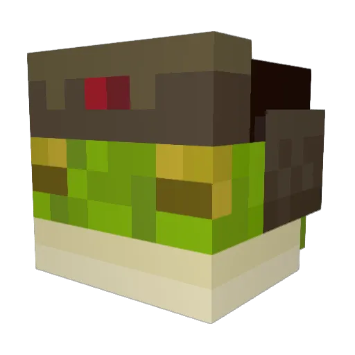 gh0stypeach Minecraft avatar head, 3D render