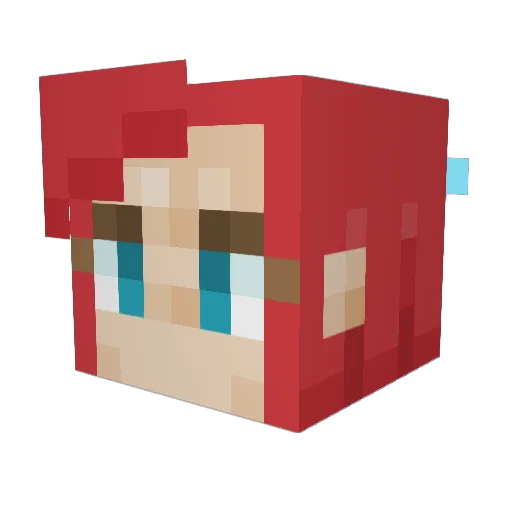 gh0stz___ Minecraft avatar head, 3D render