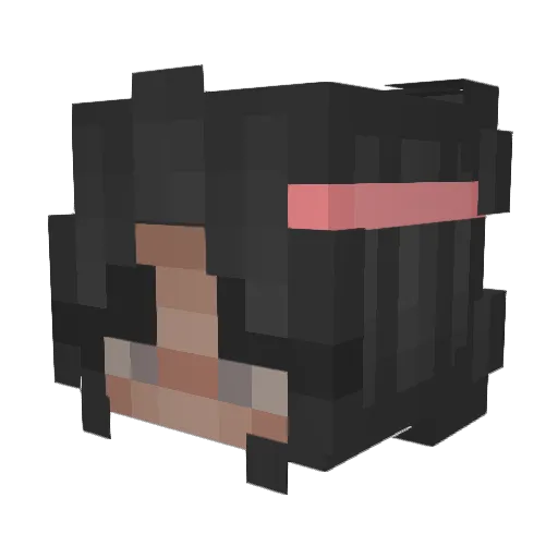 ghaenima Minecraft avatar head, 3D render