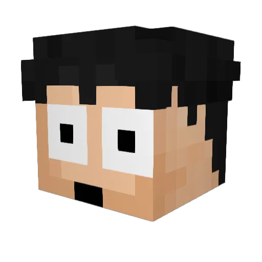 ghamlet Minecraft avatar head, 3D render