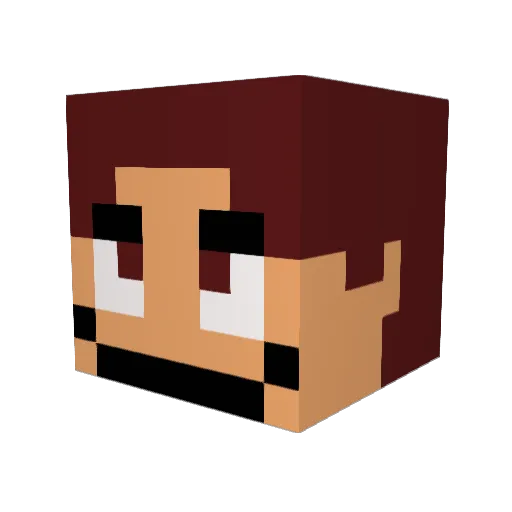 ghanasis Minecraft avatar head, 3D render