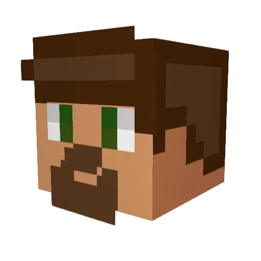 ghanesprai Minecraft avatar head, 3D render