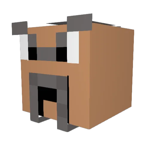 ghast90 Minecraft avatar head, 3D render