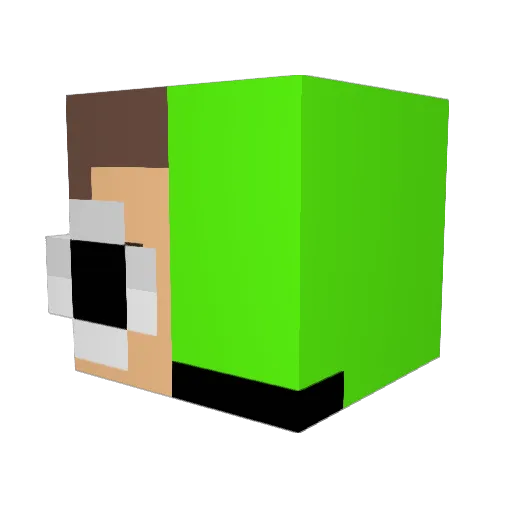 ghastbusters7 Minecraft avatar head, 3D render