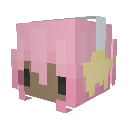 ghastly_coffee Minecraft avatar head, 3D render