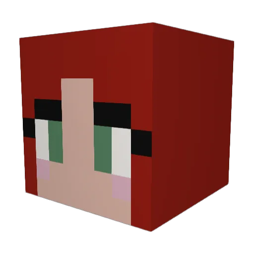 ghaw Minecraft avatar head, 3D render