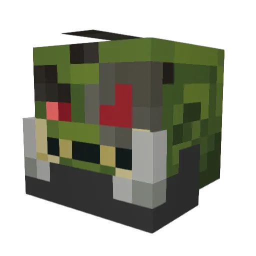 ghazghull_thraka Minecraft avatar head, 3D render