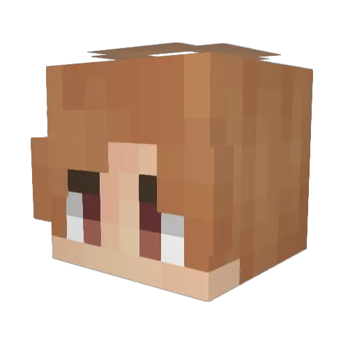 ghciv Minecraft avatar head, 3D render